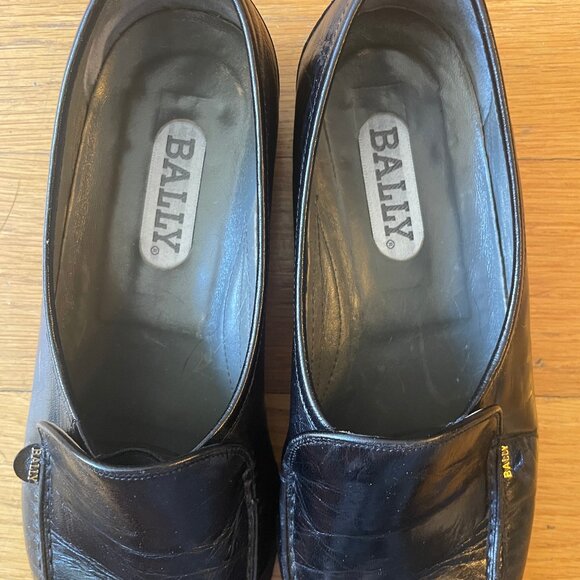 Bally Black Leather Slip-on Loafers Size 43 main image 8